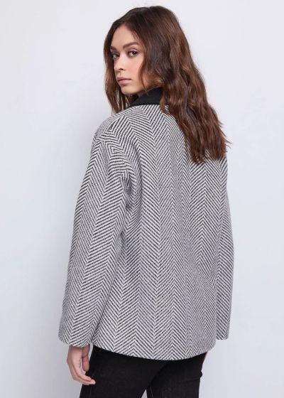 Stylish gray women's coat - elegance and comfort! GAUDI (SKU)521BD35028