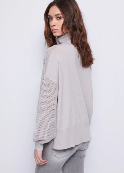 Fine gray polo neck sweater - elegant comfort!GAUDI (SKU)521BD53051