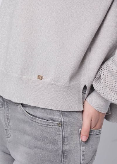 Fine gray polo neck sweater - elegant comfort!GAUDI (SKU)521BD53051