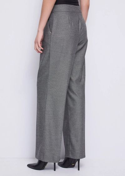 Gray high-waisted trousers - elegant style! GAUDI (SKU)521FD25006