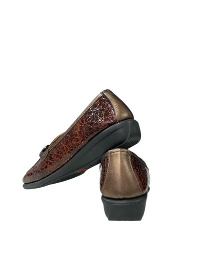 Елегантни кафяви мокасини от кроко кожа - Класически стил RELAX ANATOMIC (SKU)2754