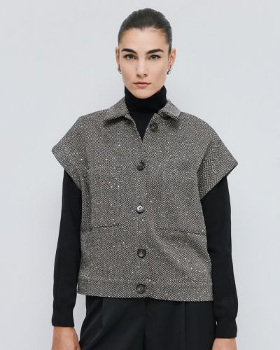 Women's short sequin vest - elegant comfort ACCESS FASHION (SKU) 1087
