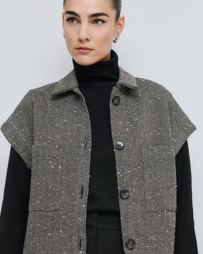 Women's short sequin vest - elegant comfort ACCESS FASHION (SKU) 1087