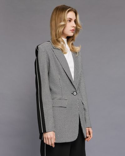 Stylish women's blazer with piping - elegance and comfort ACCESS FASHION (SKU) 1000