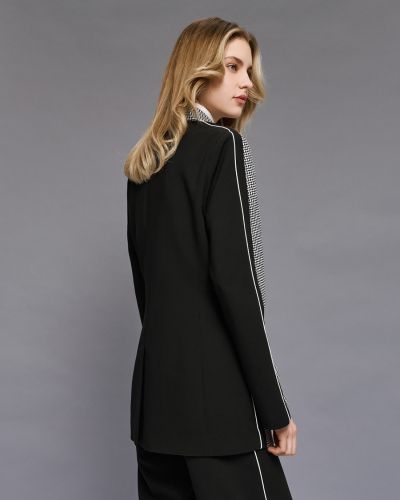 Stylish women's blazer with piping - elegance and comfort ACCESS FASHION (SKU) 1000