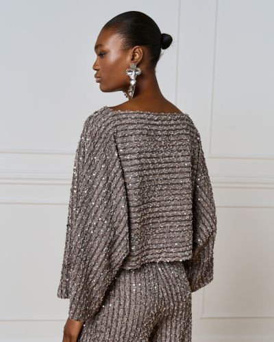 Elegant women's blouse with sequins - style and sparkle ACCESS FASHION (SKU) 2141