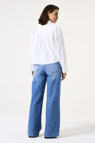 Дамски Vintage дънки с кръпки - стил и комфорт GARCIA (SKU) 249/32-7071