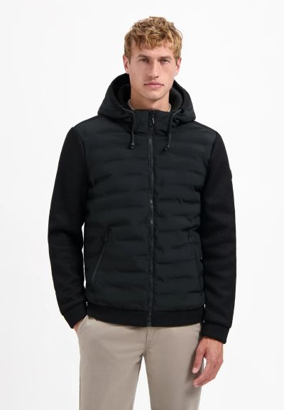 Black men's jacket with hood - style and comfort NO EXCESS (SKU) 29630819SN