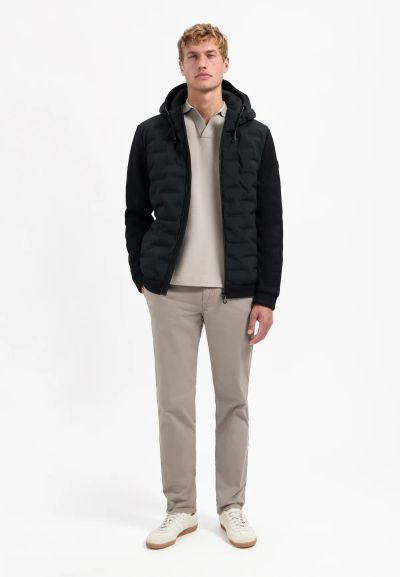 Black men's jacket with hood - style and comfort NO EXCESS (SKU) 29630819SN