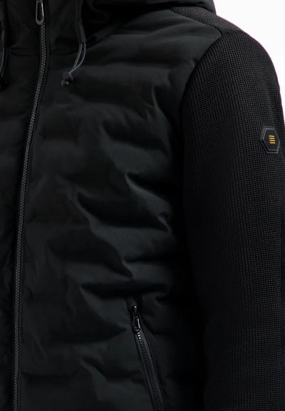Black men's jacket with hood - style and comfort NO EXCESS (SKU) 29630819SN
