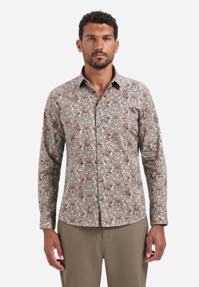 Stylish men's shirt with floral print - elegance and comfort NO EXCESS (SKU) 29430825