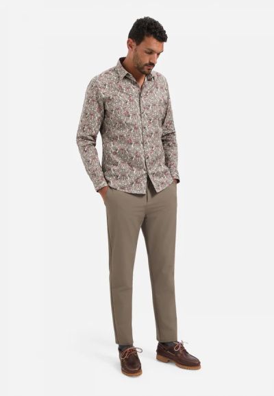 Stylish men's shirt with floral print - elegance and comfort NO EXCESS (SKU) 29430825