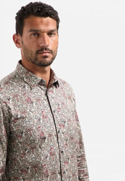 Stylish men's shirt with floral print - elegance and comfort NO EXCESS (SKU) 29430825