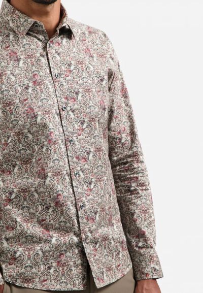 Stylish men's shirt with floral print - elegance and comfort NO EXCESS (SKU) 29430825