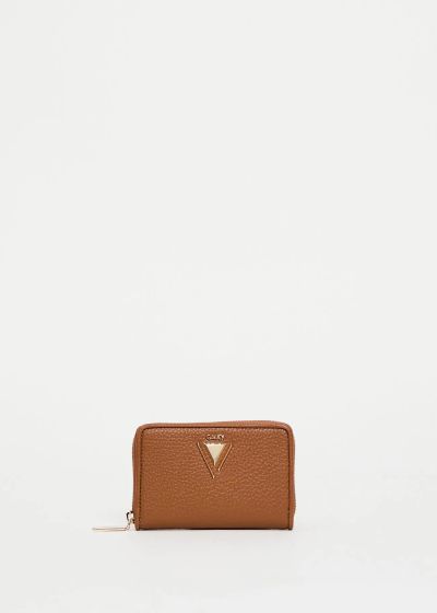 Warm brown wallet with zipper - Compact and stylish accessory GAUDI (SKU) 12313