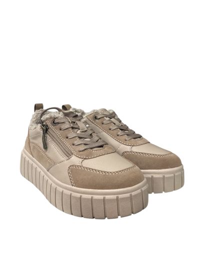 Beige warm sneakers - Women's sports shoes TT.BAGATT(SKU)1414