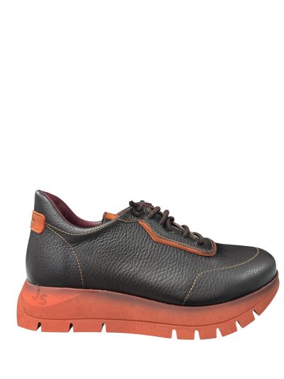 Dark brown women's shoes with orange - elegant comfort! JOSE SAENZ (SKU)2261.