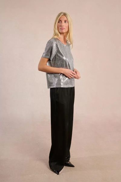 Silver Women's T-Shirt - Spectacular Shine & Comfort MOLLY BRACKEN (SKU) GW09DN