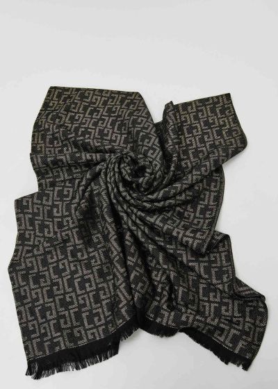 Luxurious women's scarf with lurex and shiny GAUDI logo (SKU) 12608