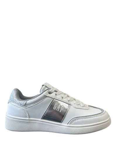 White women's sneakers with logo - style and comfort! GAP (SKU)0061