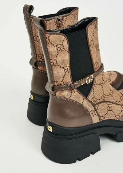Кафяви боти с лого - модерна дамска линия!!!GAUDI (SKU)V5464780
