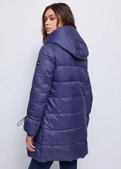 Blue women's long jacket - elegance and warmth. GAUDI(SKU)521BD35010