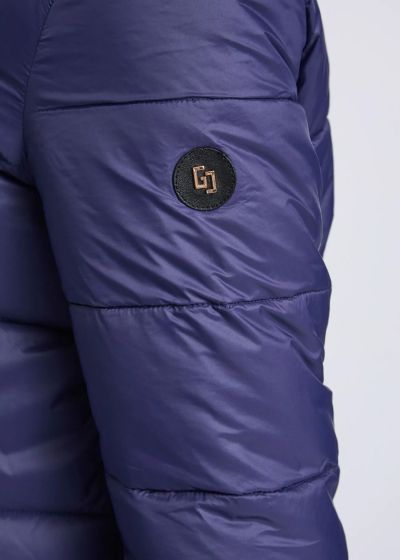 Blue women's long jacket - elegance and warmth. GAUDI(SKU)521BD35010