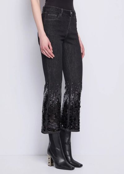 Women's high-waisted jeans with sequins GAUDI (SKU)521FD26005