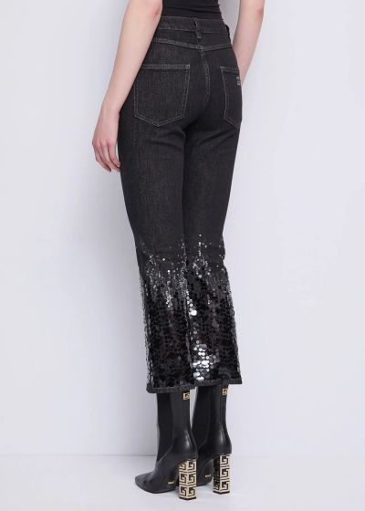 Women's high-waisted jeans with sequins GAUDI (SKU)521FD26005