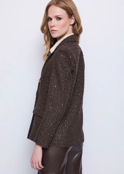Boucle jacket – elegance and style in every detail! GAUDI (SKU)521FD35002
