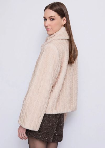 Elegant women's jacket with eco fur - style and warmth! GAUDI (SKU)521FD39006