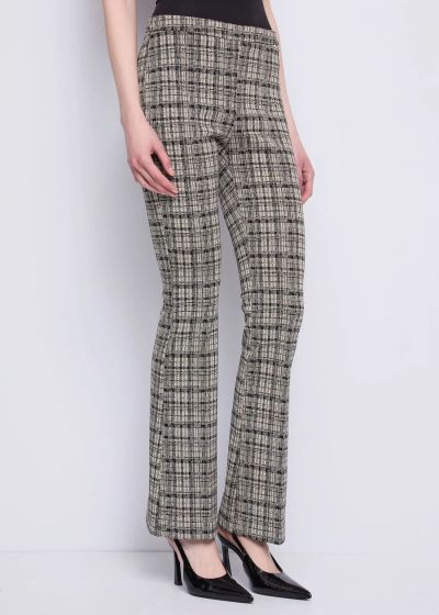 Women's plaid pants - loose fit, stylish comfort! GAUDI (SKU)521FD24004