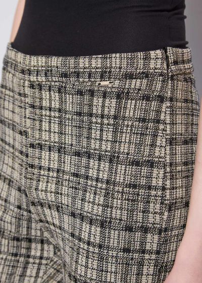 Women's plaid pants - loose fit, stylish comfort! GAUDI (SKU)521FD24004