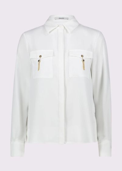 White shirt: Minimalist elegance and style GAUDI (SKU)521FD45015