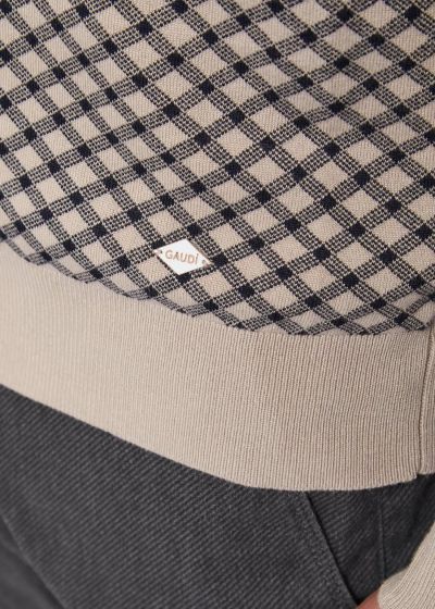 Elegant men's polo sweater - style and comfort for every occasion GAUDI (SKU) 521GU53012