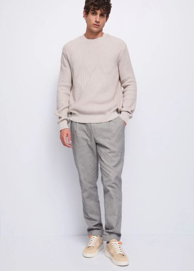 Elegant men's sweater made of cotton and wool GAUDI (SKU) 521GU53051