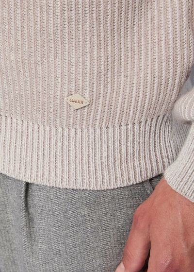 Elegant men's sweater made of cotton and wool GAUDI (SKU) 521GU53051