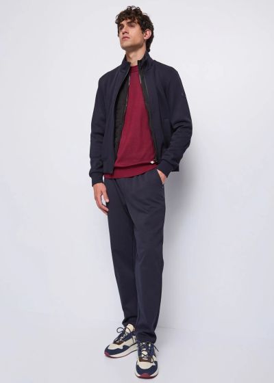 Men's Ink Blue Cotton Casual Pants GAUDI (SKU) 521GU25026