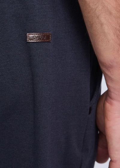 Men's Ink Blue Cotton Casual Pants GAUDI (SKU) 521GU25026
