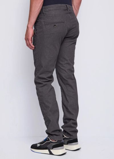 Stylish gray cotton trousers for elegant men GAUDI (SKU) 521GU25021