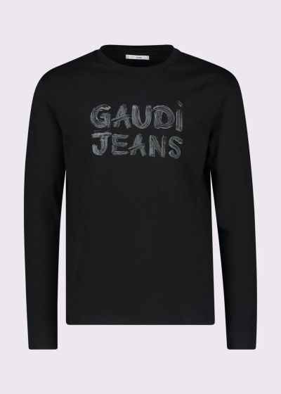 Men's Cotton Blouse with Logo and Long Sleeves GAUDI (SKU) 521GU64025