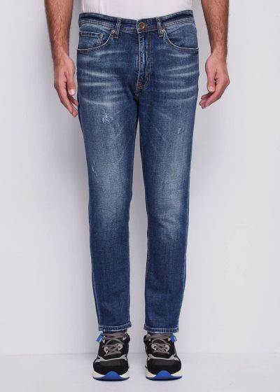 Blue men's jeans - Sporty-elegant style GAUDI (SKU) 521GU26011