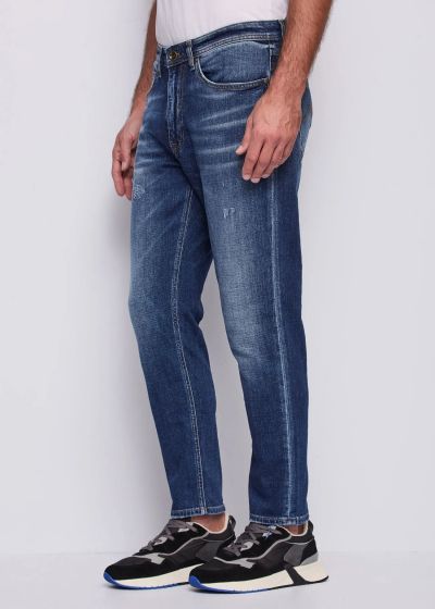 Blue men's jeans - Sporty-elegant style GAUDI (SKU) 521GU26011