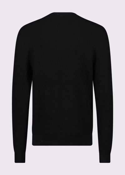 Black men's viscose sweater - elegant and stylish GAUDI (SKU) 521GU53009