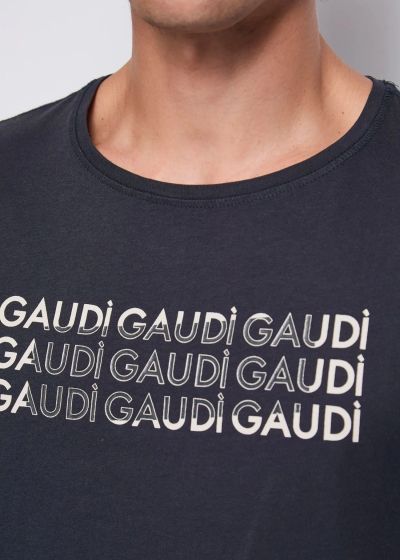 Men's cotton T-shirt with logo - style and comfort GAUDI (SKU)521GU64014