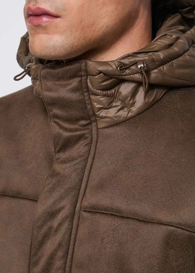 Men's suede jacket with hood - style and comfort GAUDI (SKU) 521GU38003