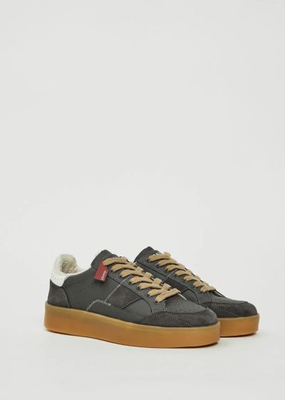 Gray men's suede sneakers - elegant comfort for every day GAUDI (SKU) V5264680