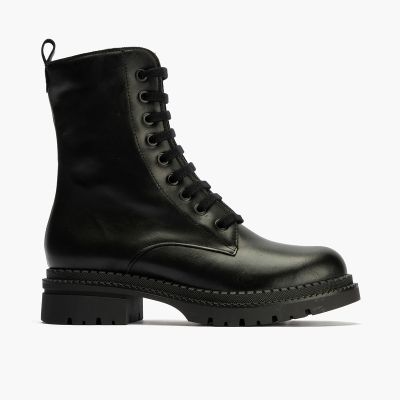 Black leather boots - Women's casual !!!PITILLOS (SKU)10803