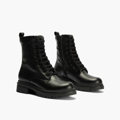 Black leather boots - Women's casual !!!PITILLOS (SKU)10803