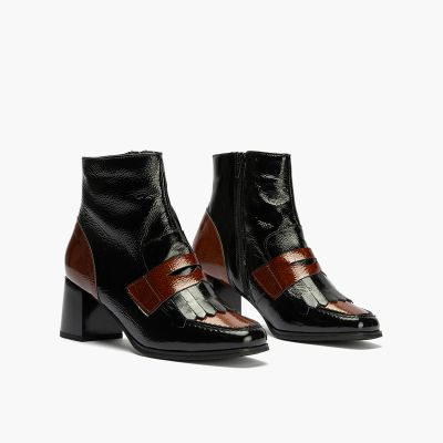 Елегантни черни лачени боти на ток - стил и комфорт!PITILLOS (SKU)10835